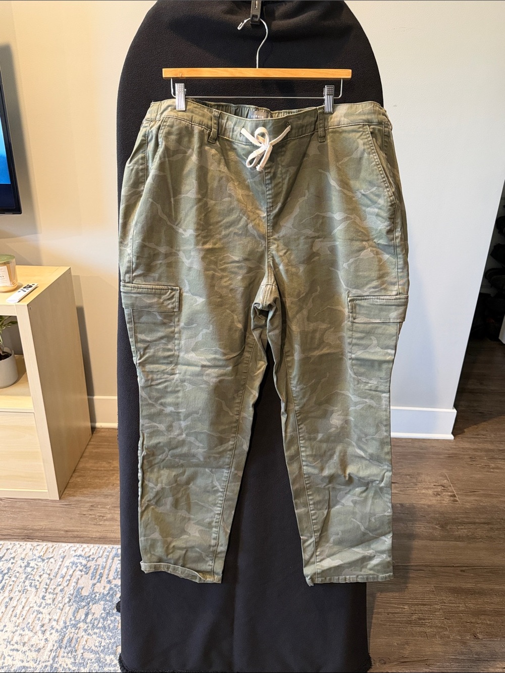 torrid Olive Camo Drawstring Cargo Pants
